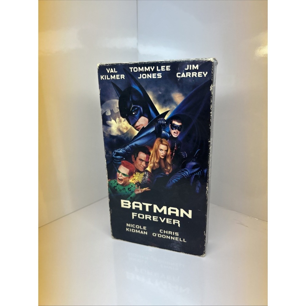 Batman Forever (VHS, 1995) Val Kilmer Tommy Lee Jones Jim Carrey Nicole Kidman
